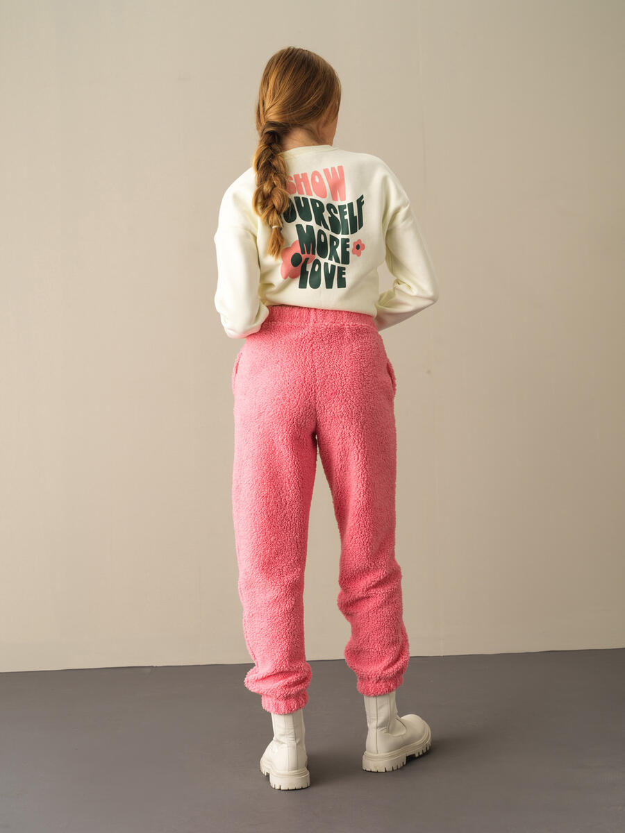 Oversized Pocketed Fleece Sweat Pants - 4