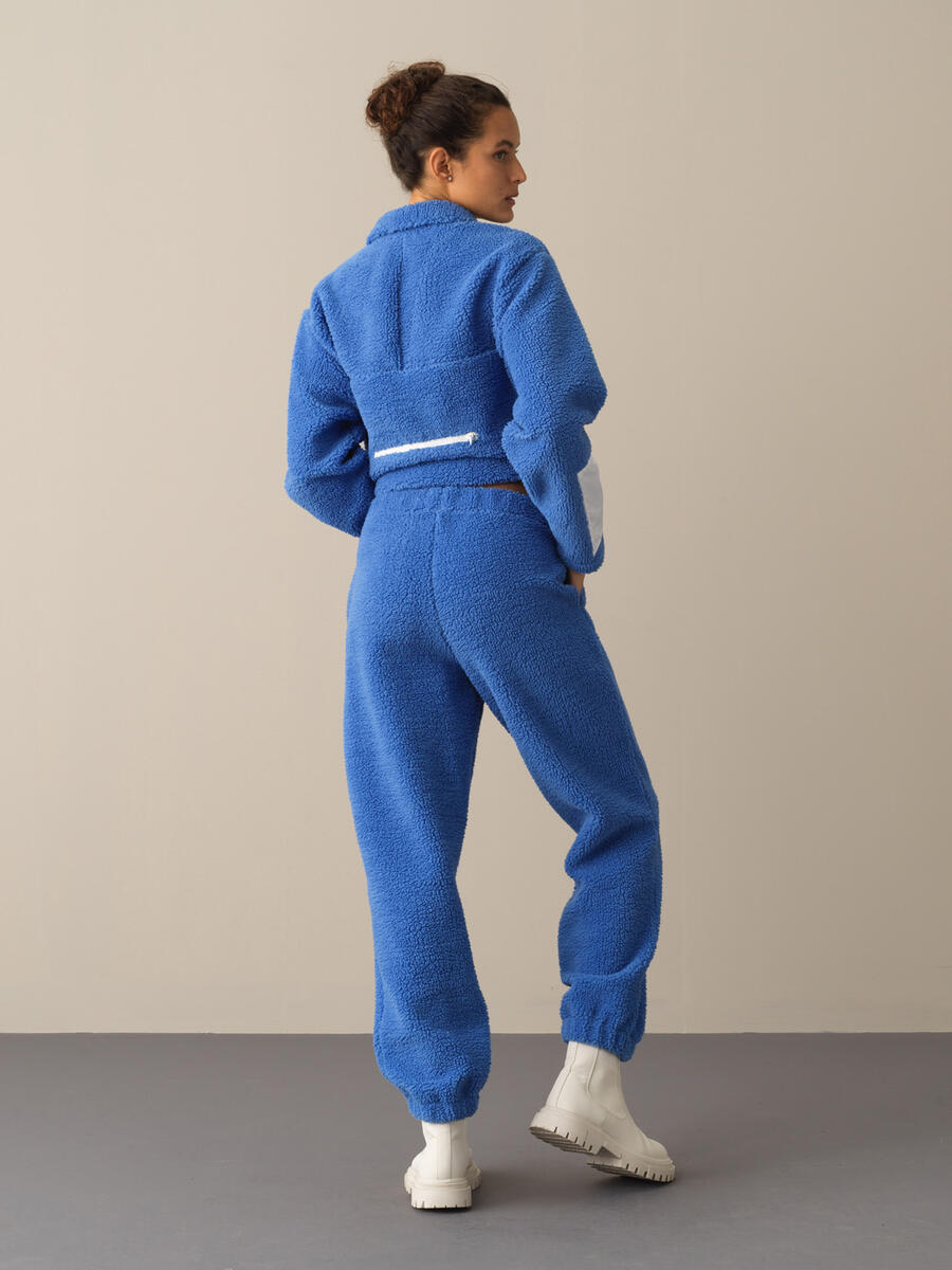 Oversized Pocketed Fleece Sweat Pants - 4