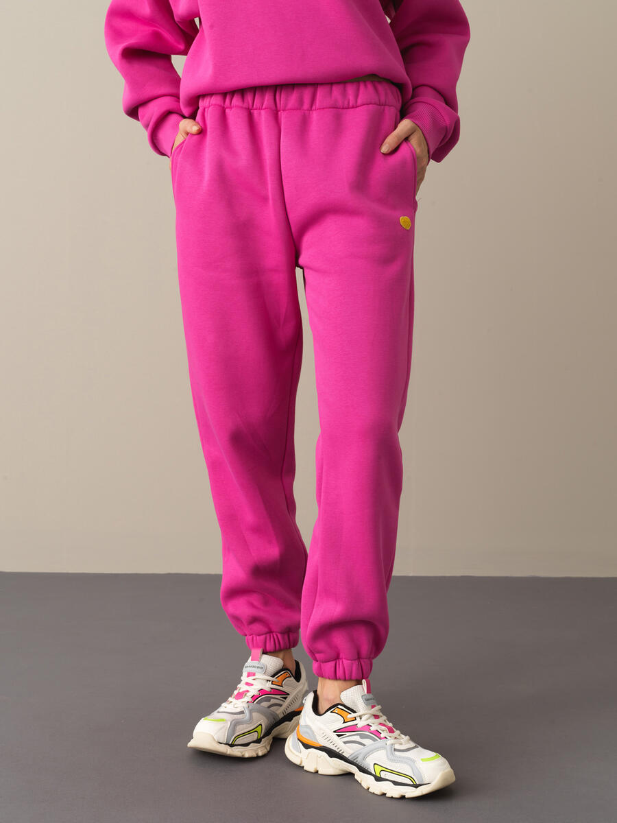 Regular Fit Elastic Waist Basic Sweat Pants