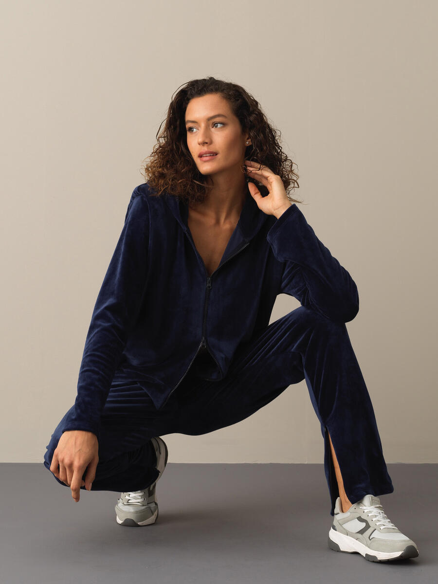 Regular Fit Velvet Sweat Pants - 2