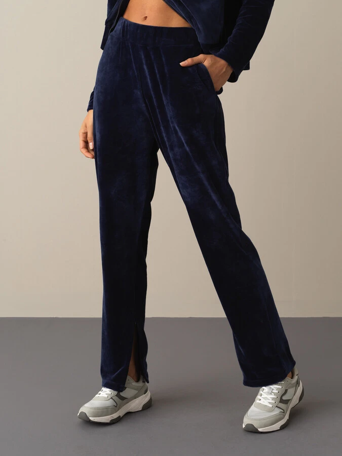 Regular Fit Velvet Sweat Pants - Xint