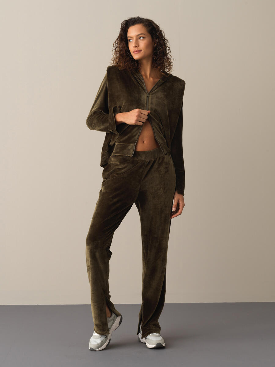 Regular Fit Velvet Sweat Pants - 3