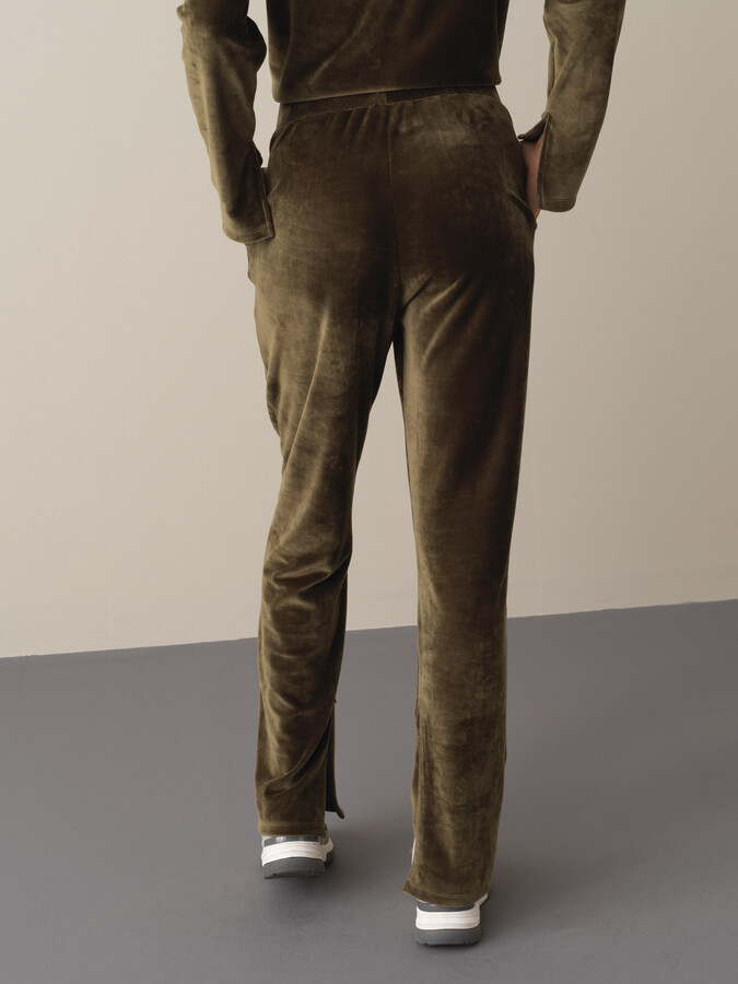 Regular Fit Velvet Sweat Pants - Xint
