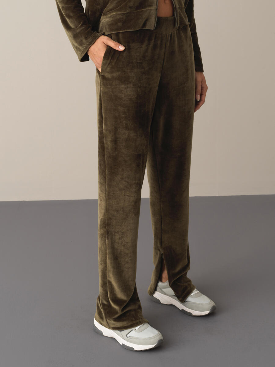 Regular Fit Velvet Sweat Pants - 2