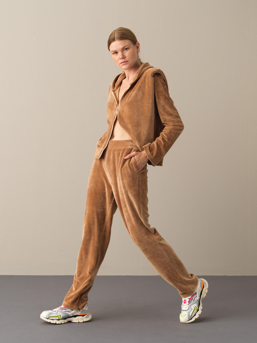 Regular Fit Velvet Sweat Pants - 2