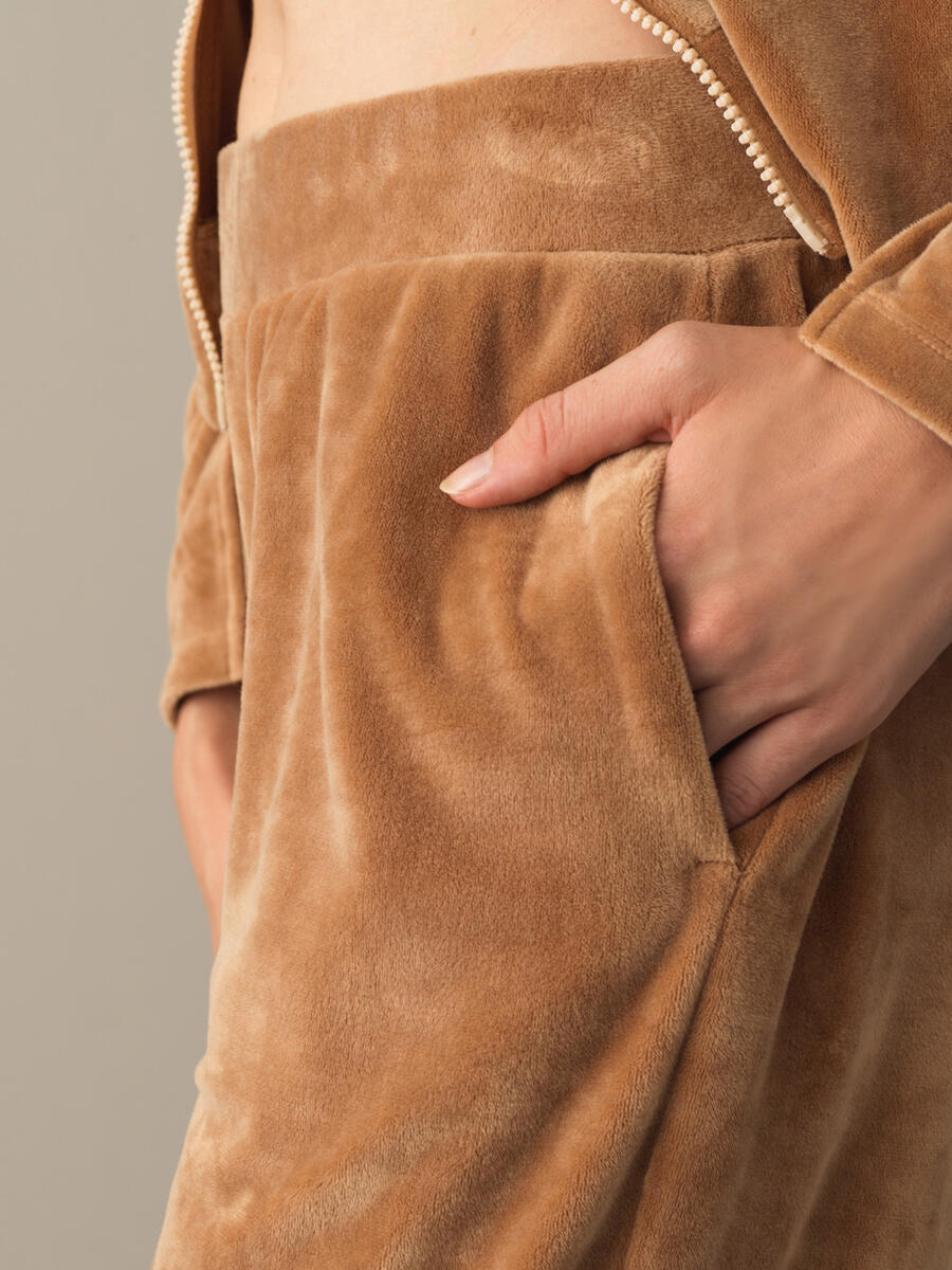 Regular Fit Velvet Sweat Pants - 3