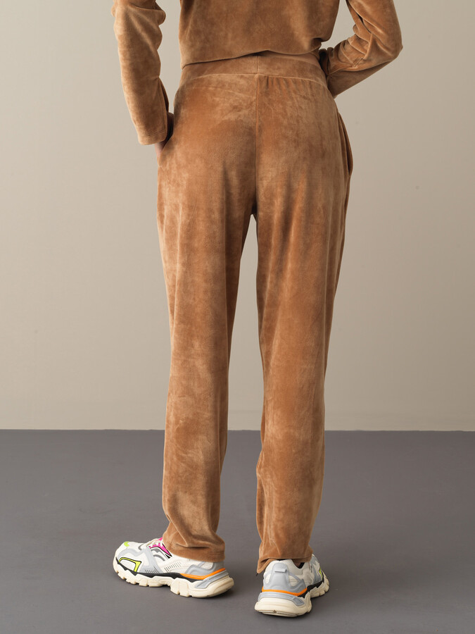 Regular Fit Velvet Sweat Pants - Xint