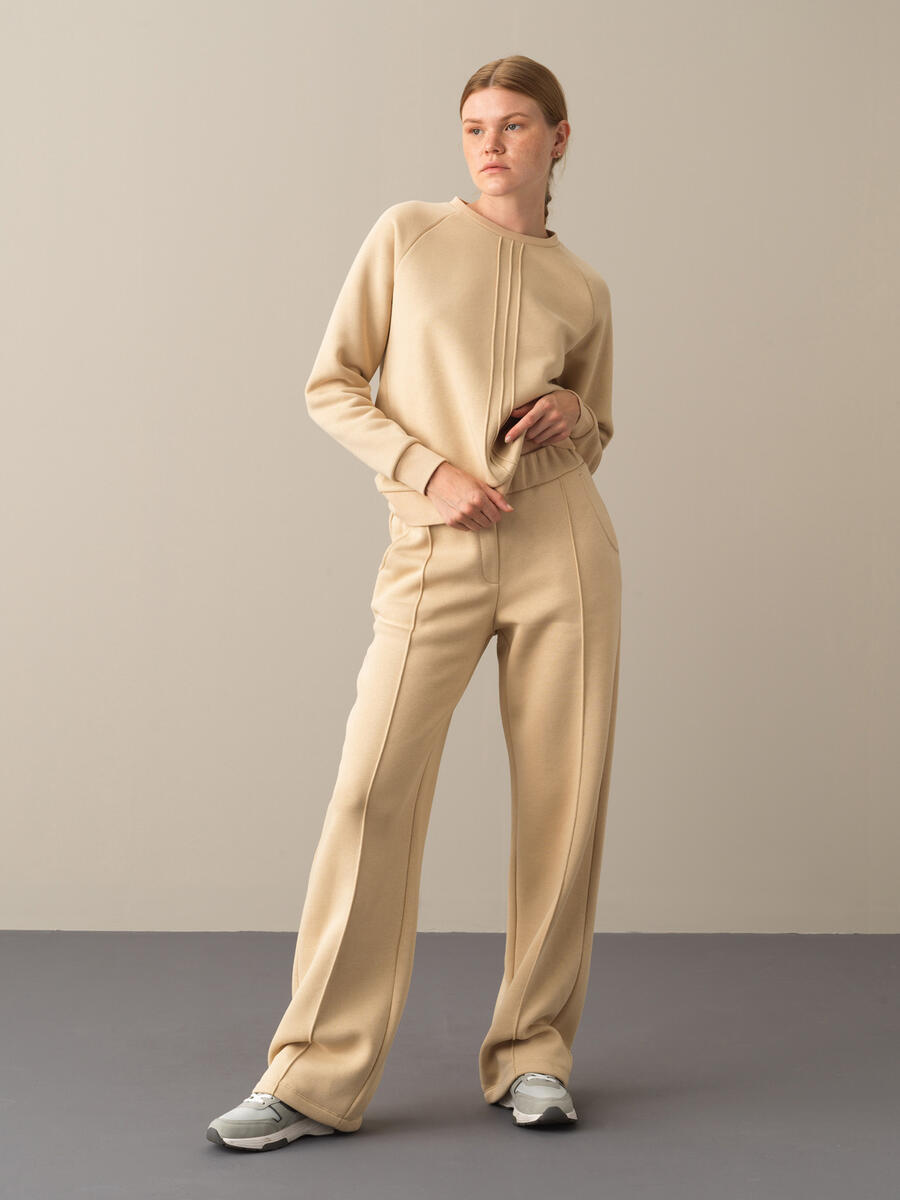 Regular Fit Wide Leg Sweat Pants - 2