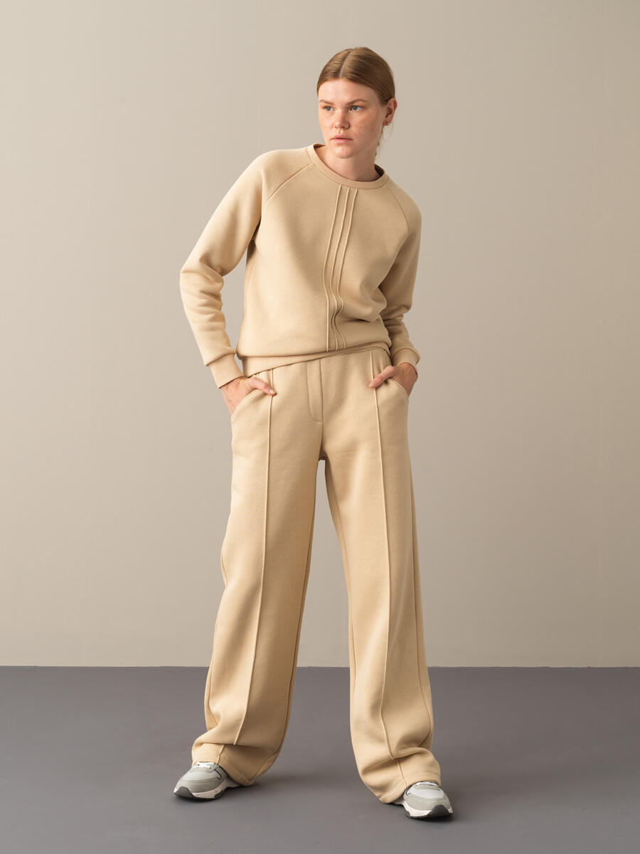 Regular Fit Wide Leg Sweat Pants - 3