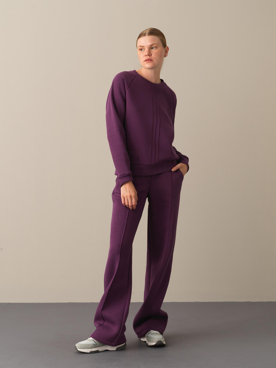 Cotton Regular Fit Raglan Sleeve Sweatshirt - 2