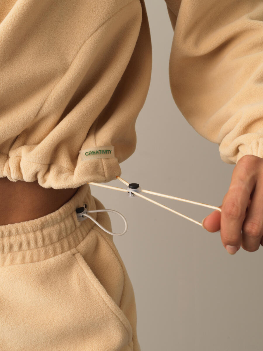 High Neck Oversized Fleece Sweatshirt - 3