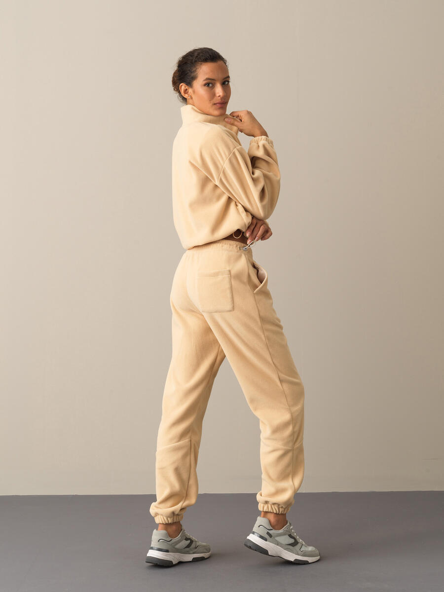 High Neck Oversized Fleece Sweatshirt - 5