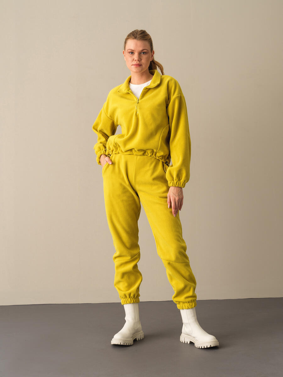 High Neck Oversized Fleece Sweatshirt - 2