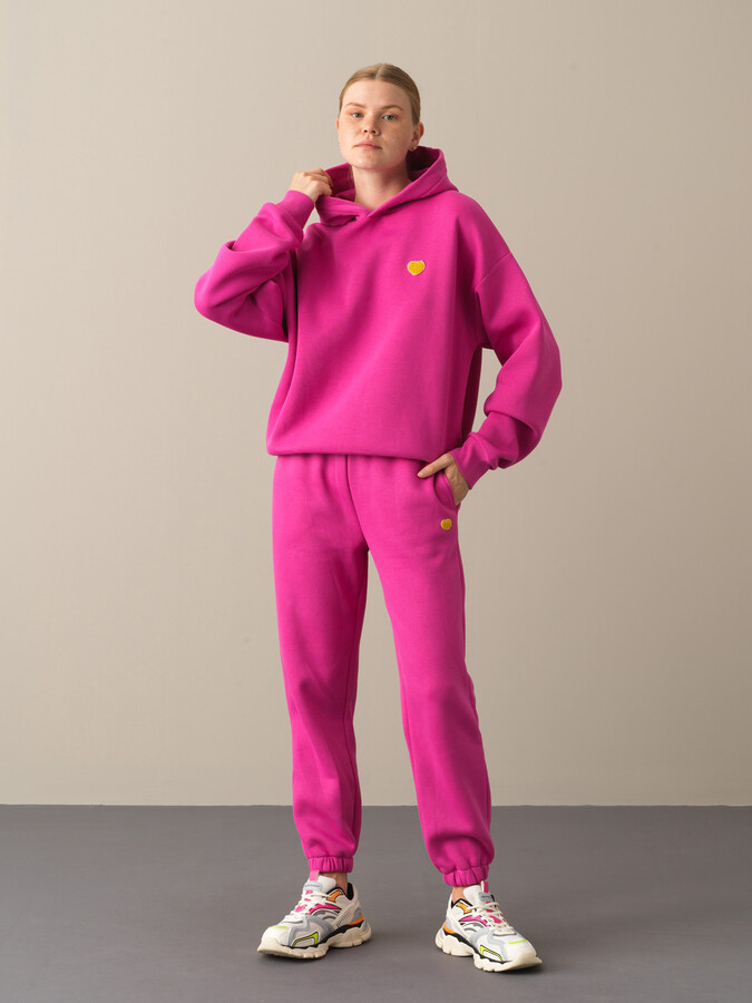 Hooded Cotton Oversized Basic Sweatshirt - Xint