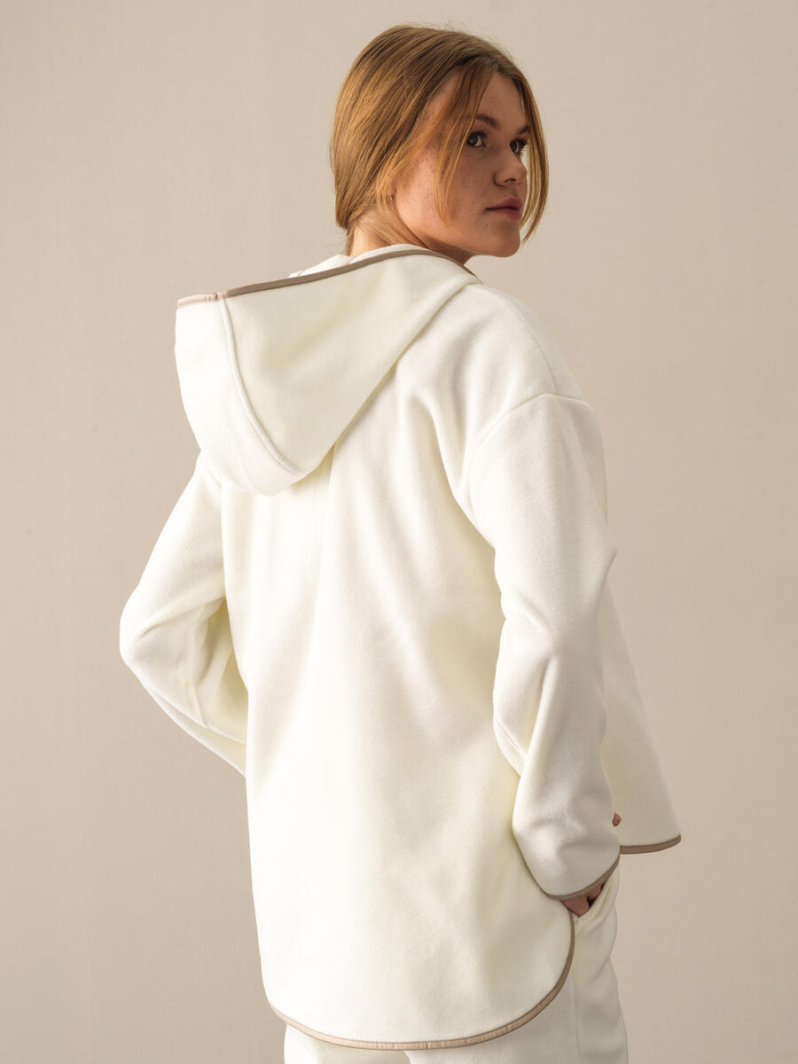 Oversized Half Zip Fleece Sweatshirt - 4