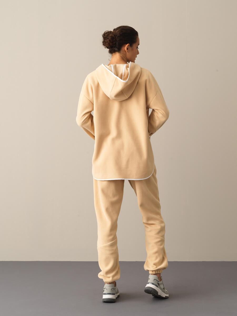 Oversized Half Zip Fleece Sweatshirt - 4