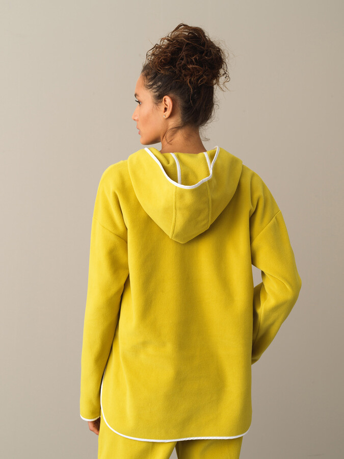 Oversized Half Zip Fleece Sweatshirt - Xint