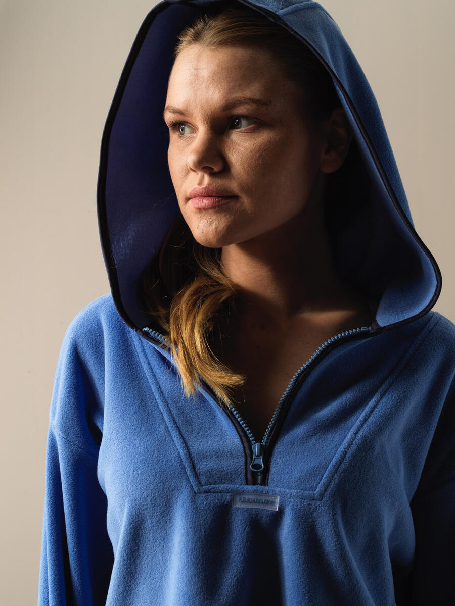Oversized Half Zip Fleece Sweatshirt - 4