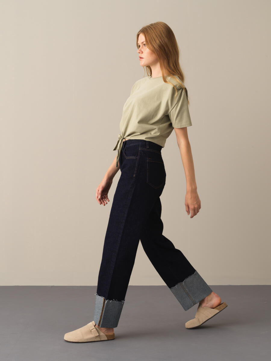 100% Cotton Oversized Denim Pants - 3