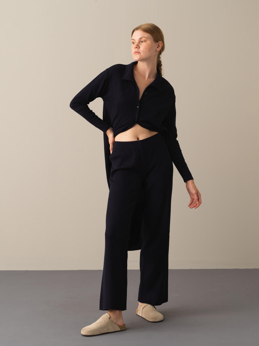 Cotton Oversized Knitted Pants - 2