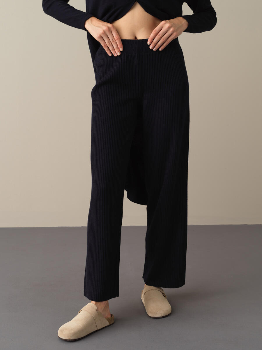 Cotton Oversized Knitted Pants