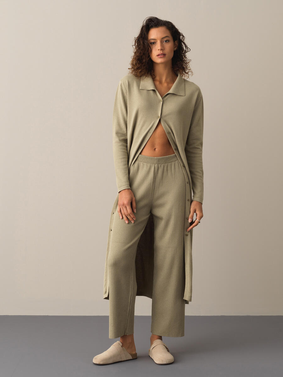 Cotton Oversized Knitted Pants