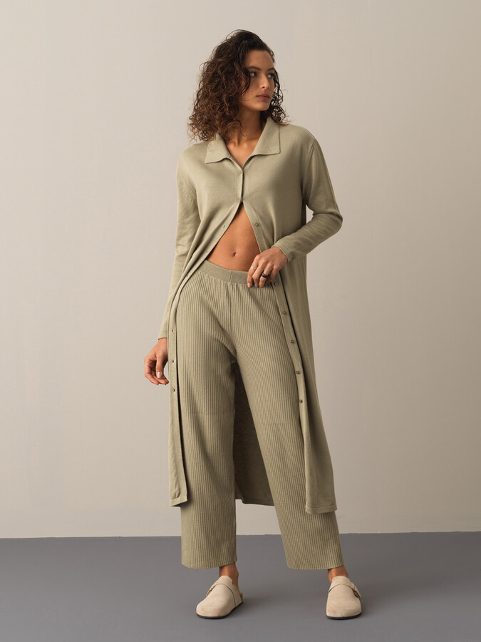 Cotton Oversized Knitted Pants - Xint