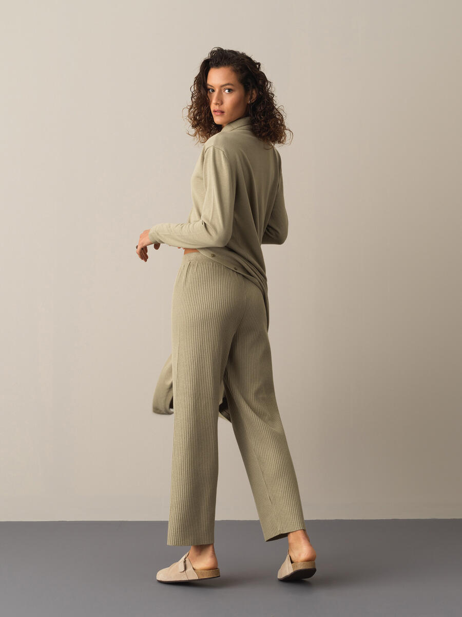 Cotton Oversized Knitted Pants - 4