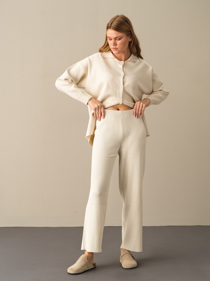 Cotton Oversized Knitted Pants - Xint