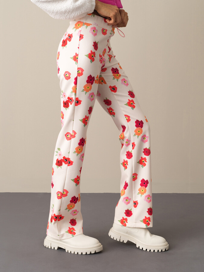 Cotton Regular Fit Patterned Pants - Xint