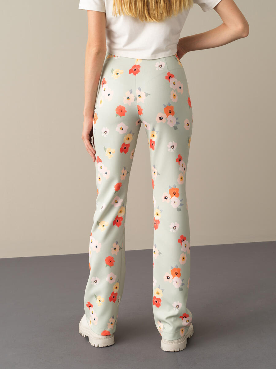 Cotton Regular Fit Patterned Pants - 3