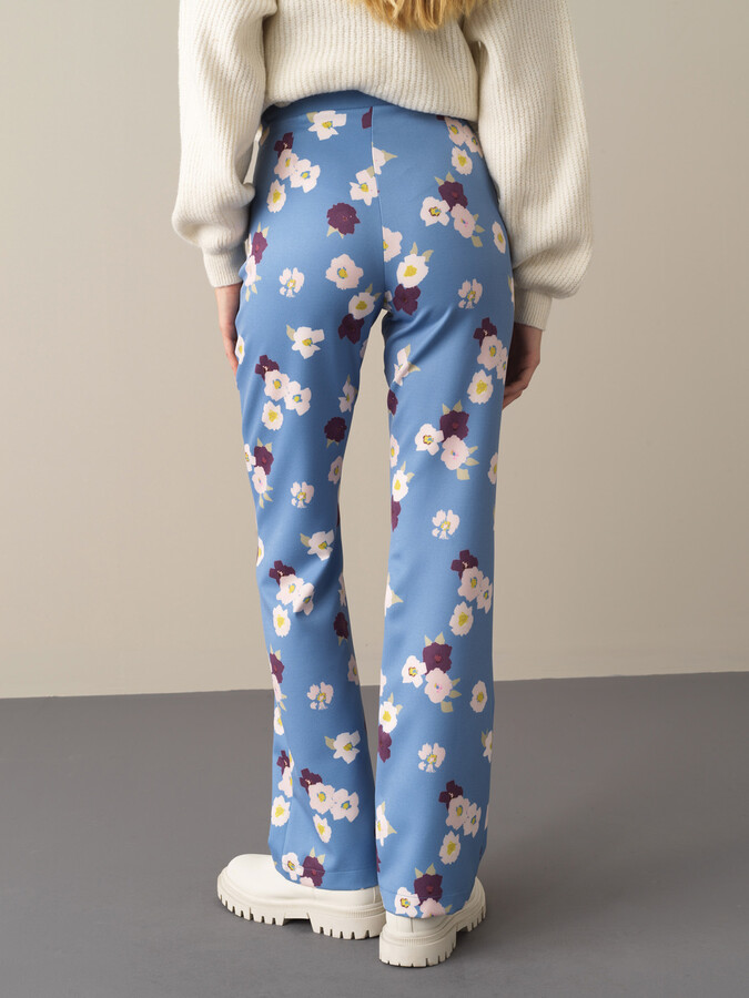 Cotton Regular Fit Patterned Pants - Xint