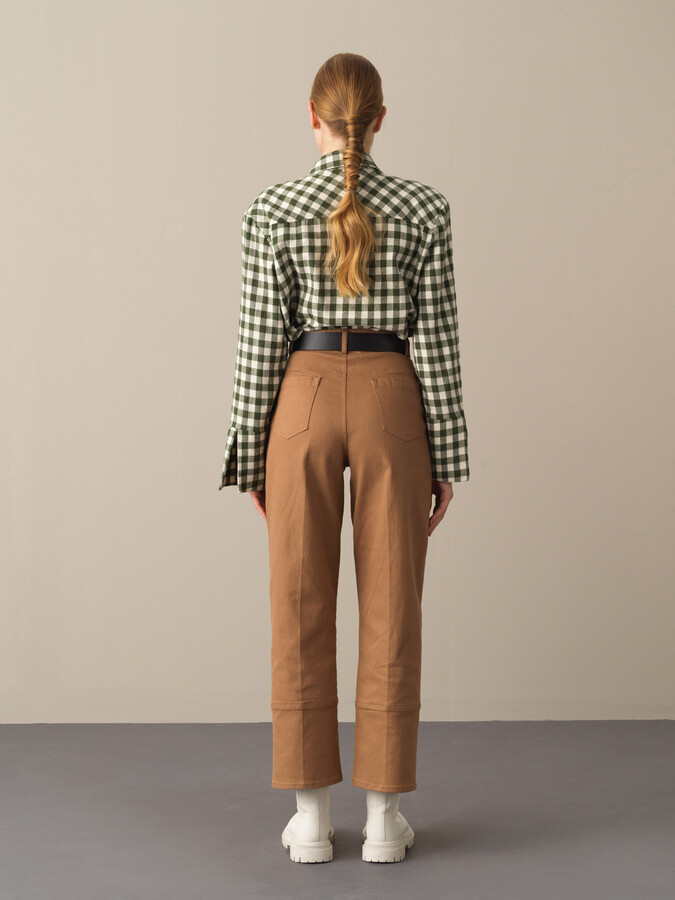 Cotton Regular Fit Wide Leg Pants - Xint