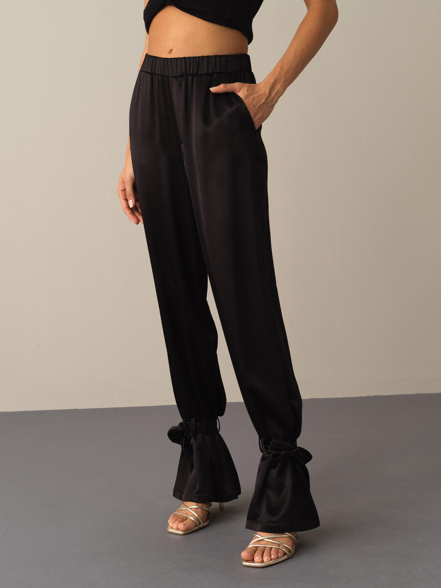 Regular Fit Satin Pants