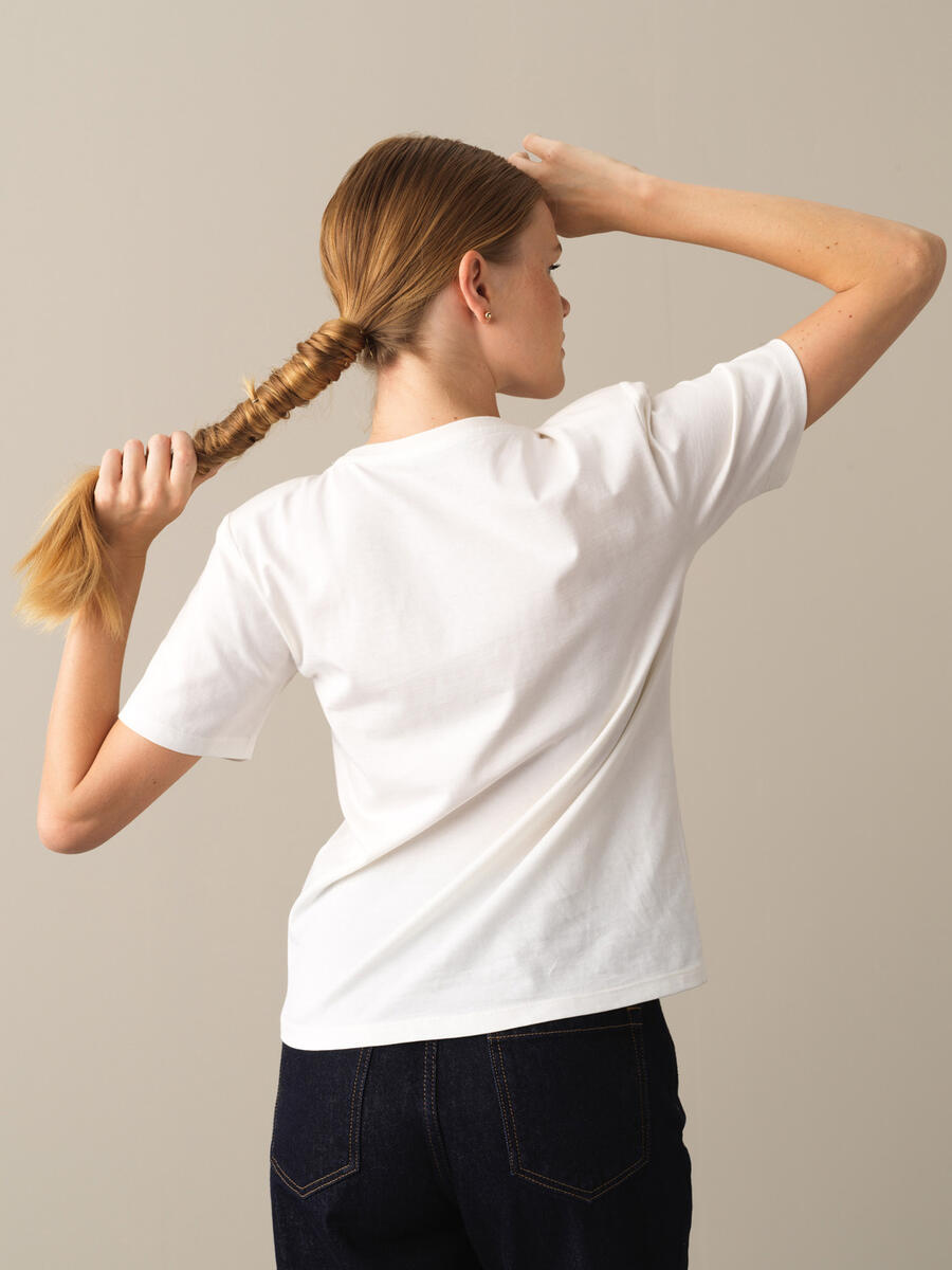 100% Cotton Regular Fit Shoulder-Padded T-Shirt - 5