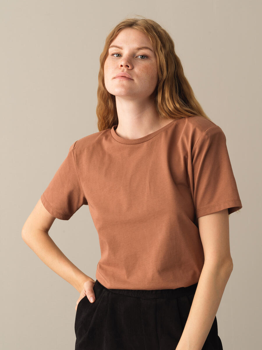 100% Cotton Regular Fit Shoulder-Padded T-Shirt