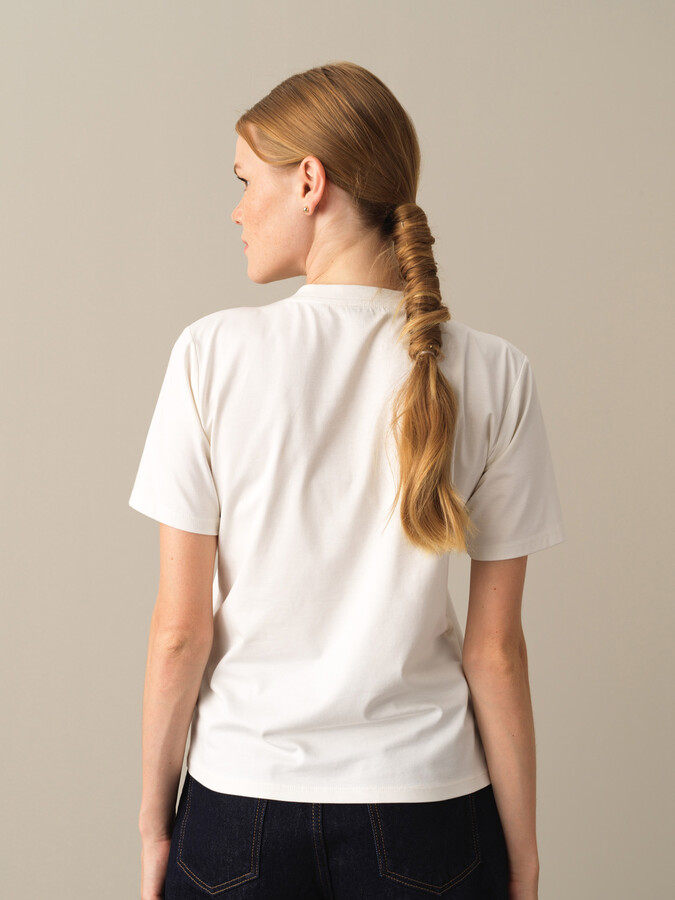 Button-Down Regular Fit Modal Basic T-Shirt - Xint