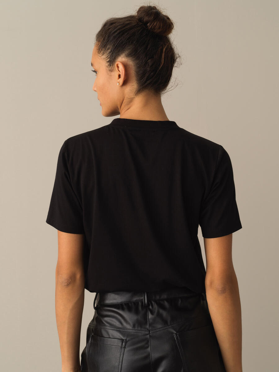 Button-Down Regular Fit Modal Basic T-Shirt - 3