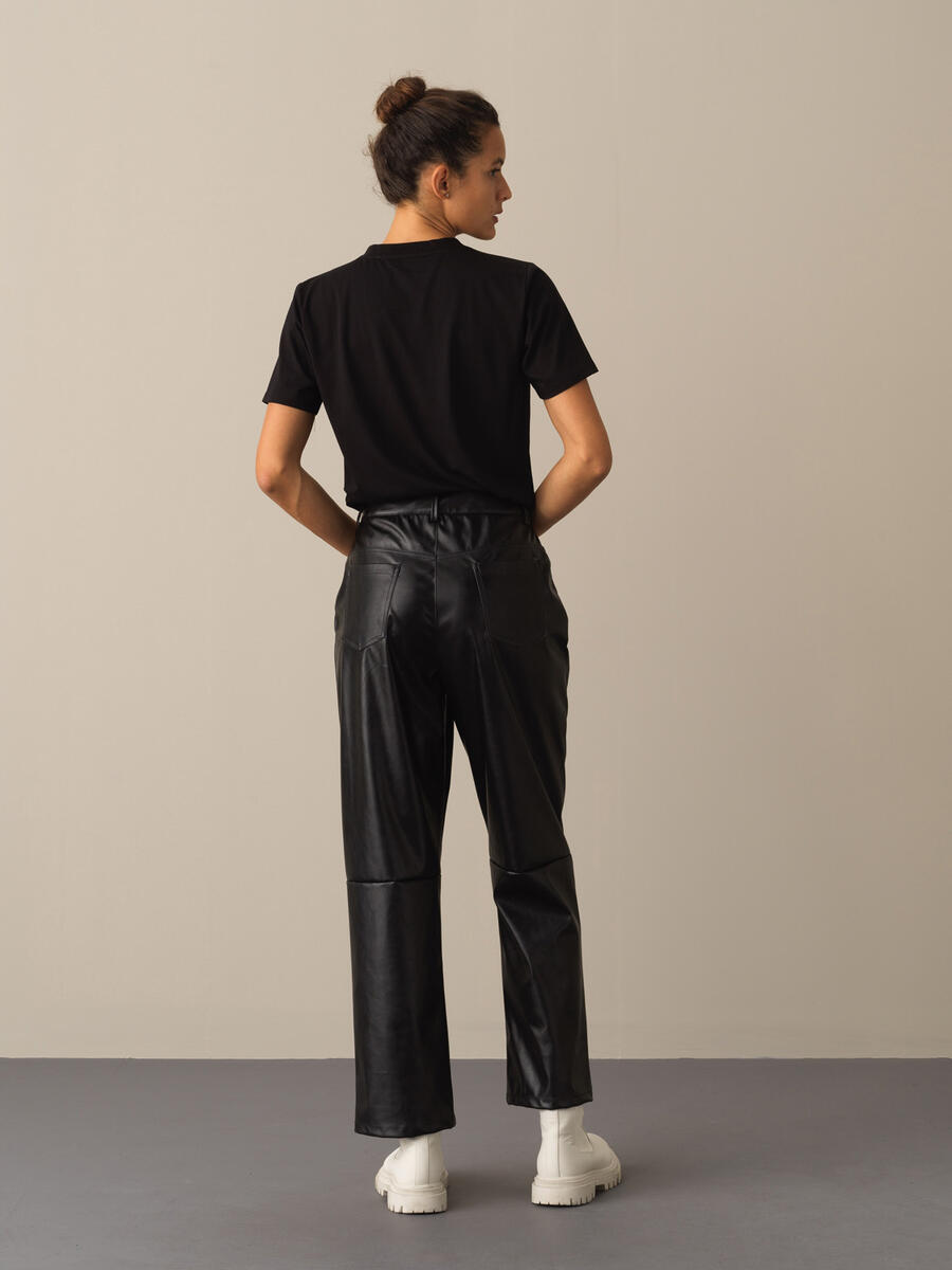 Button-Down Regular Fit Modal Basic T-Shirt - 4