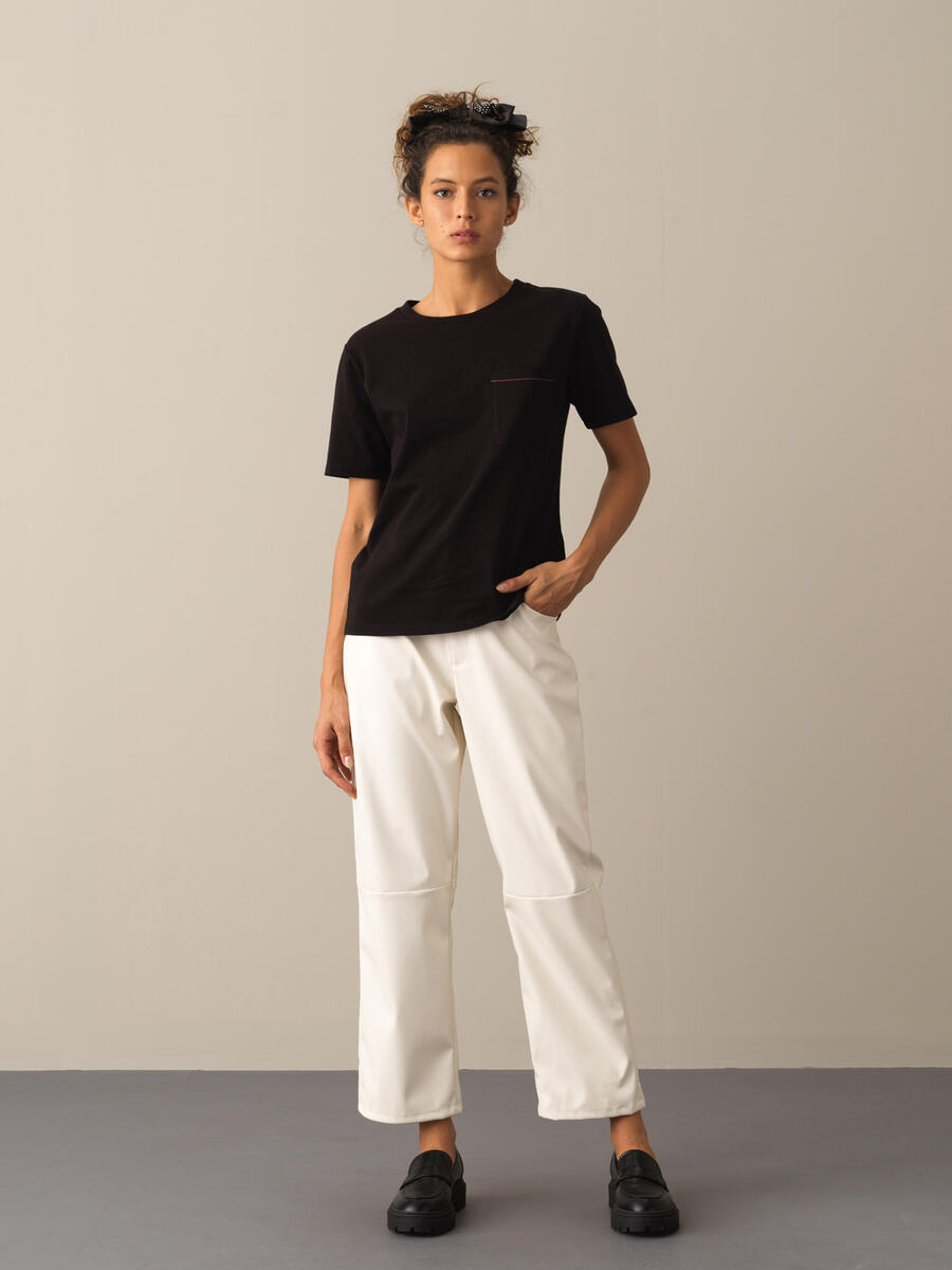 Crew Neck 100% Cotton Regular Fit T-Shirt - 2