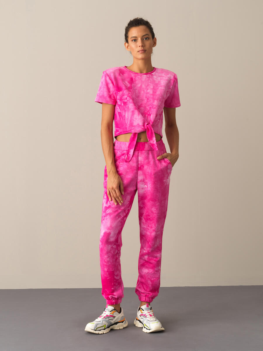 Waist-Tied Cotton Regular Fit T-Shirt - 2