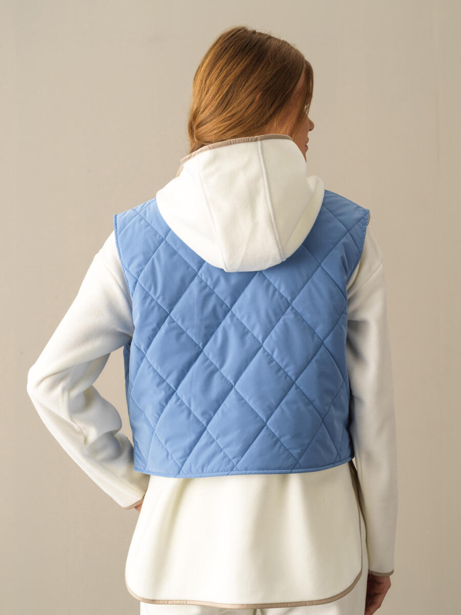 Zip-Up Regular Fit Quilted Vest - 5