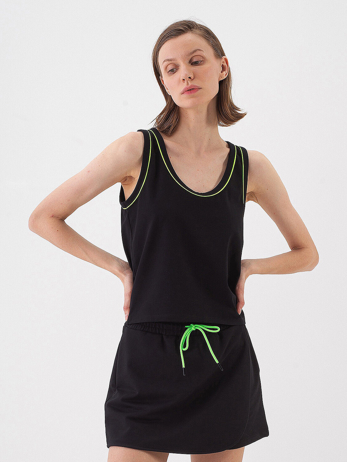 Black Regular Fit Cotton Undershirt