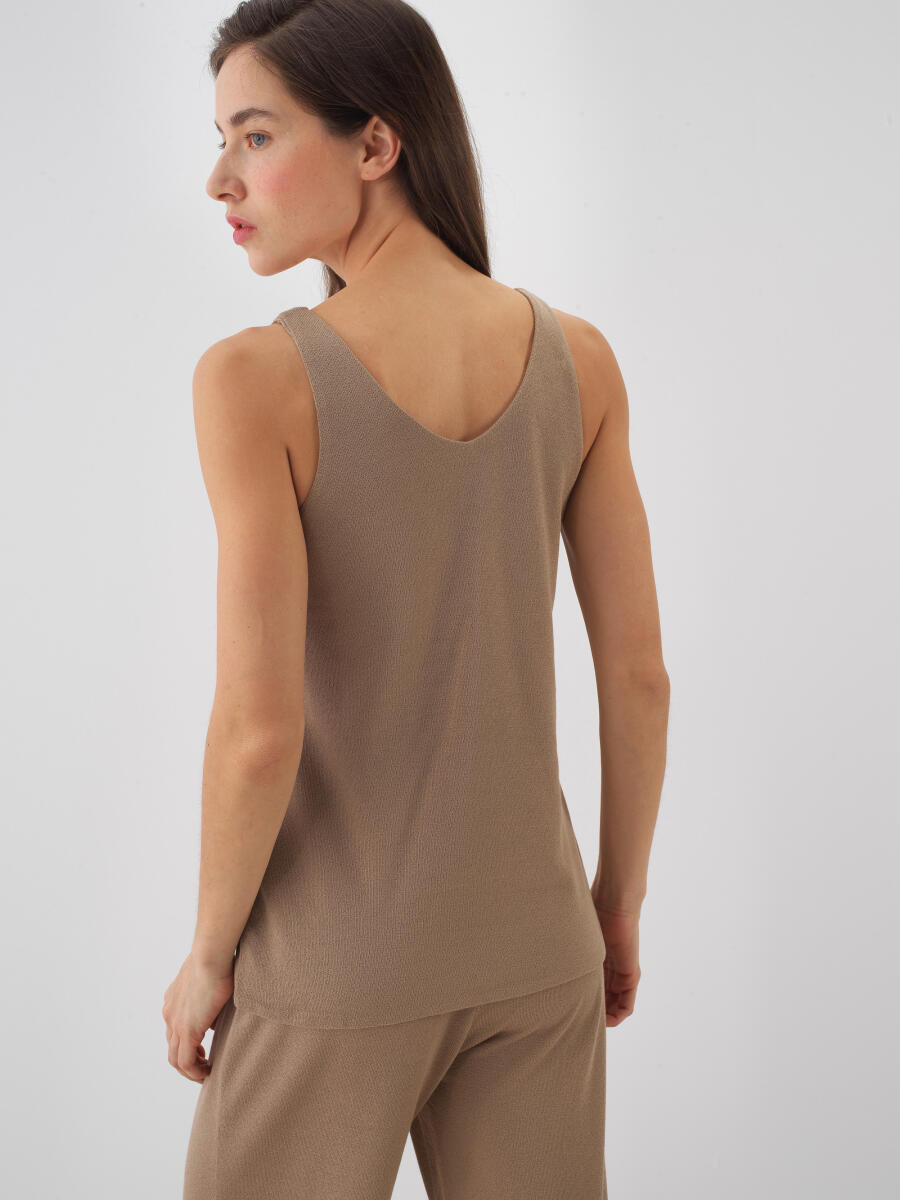 Camel Regular Fit Cotton Undershirt - 4