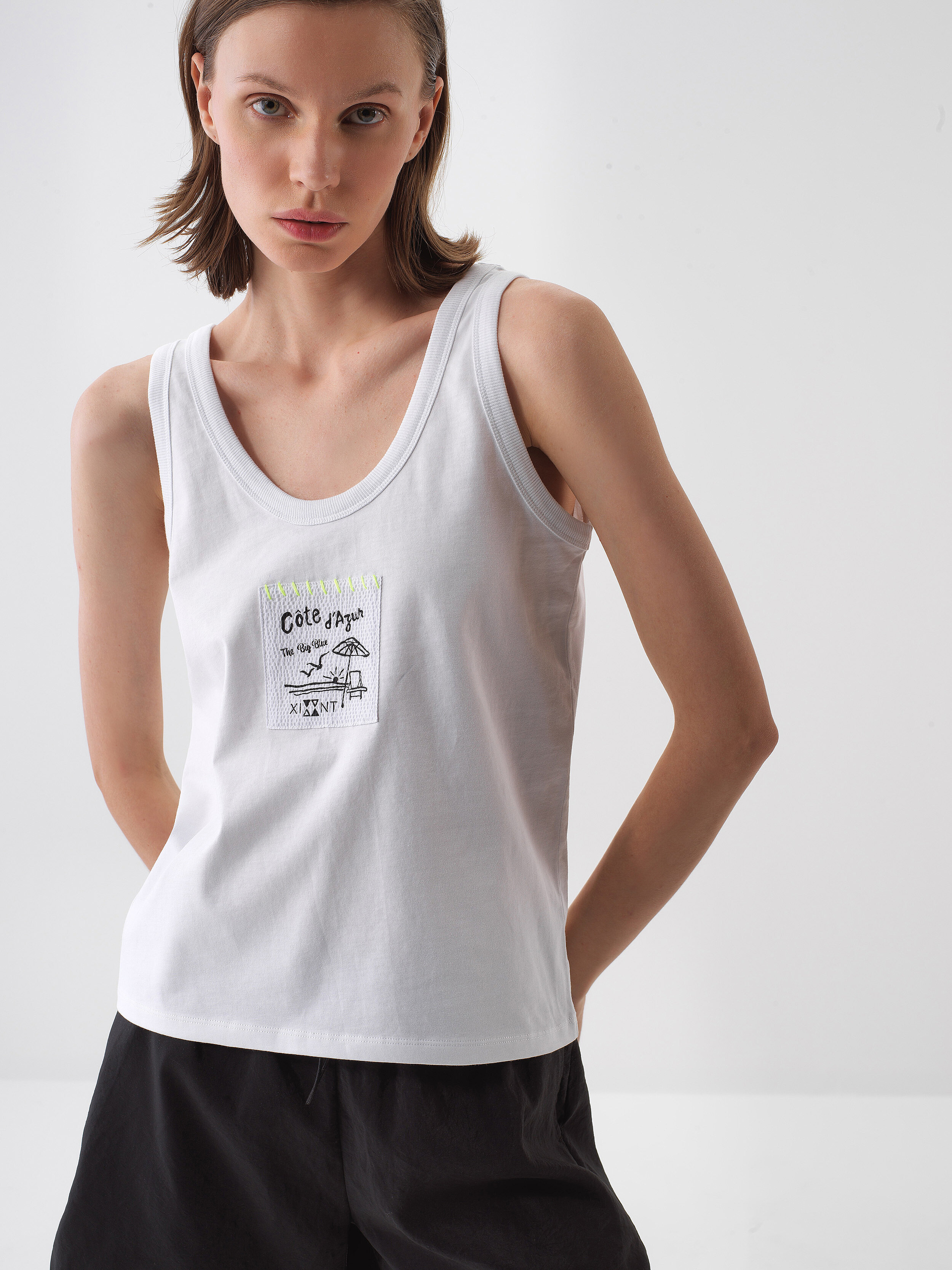 White Regular Fit Cotton Undershirt