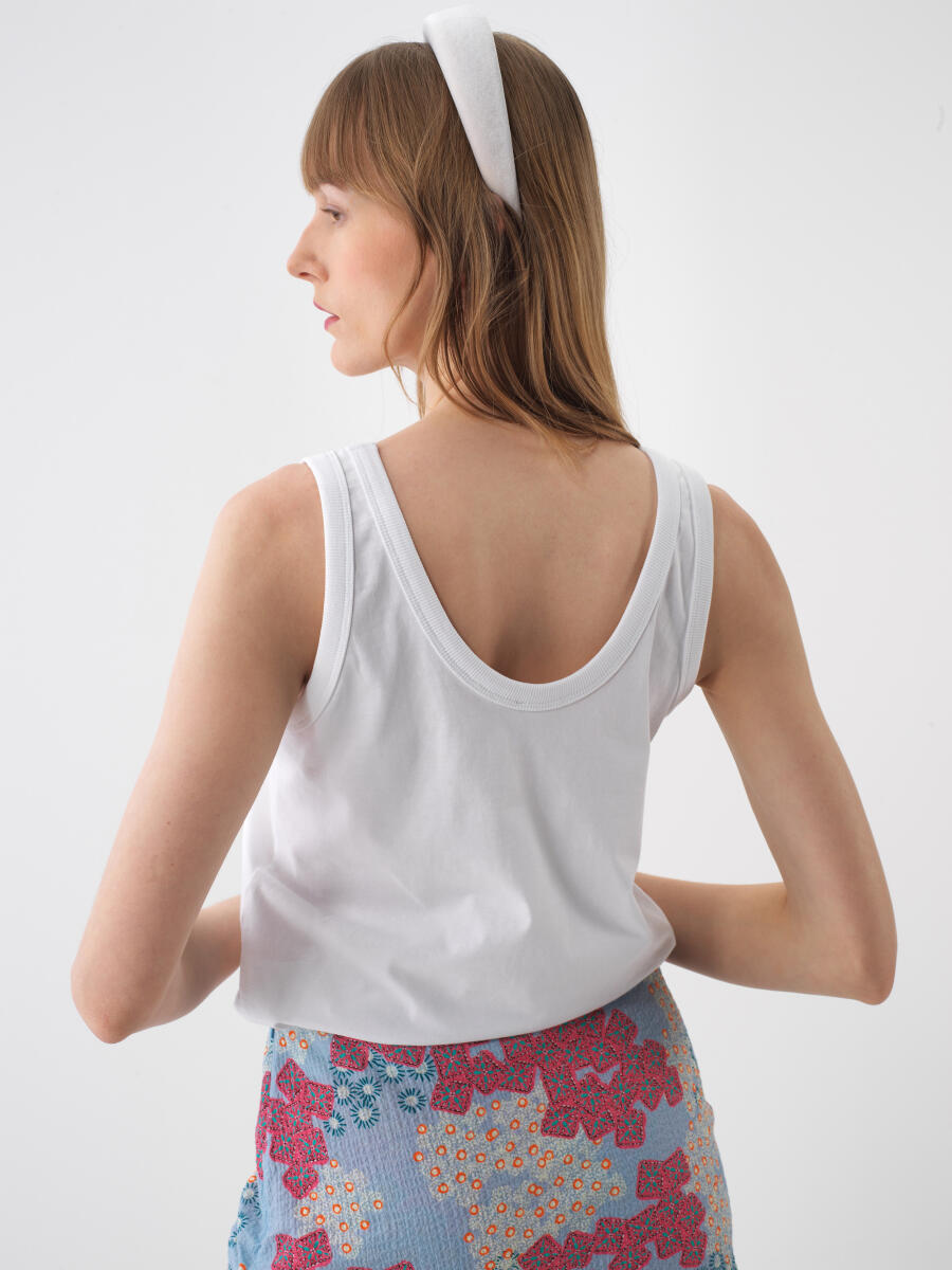 White Regular Fit Cotton Undershirt - 3