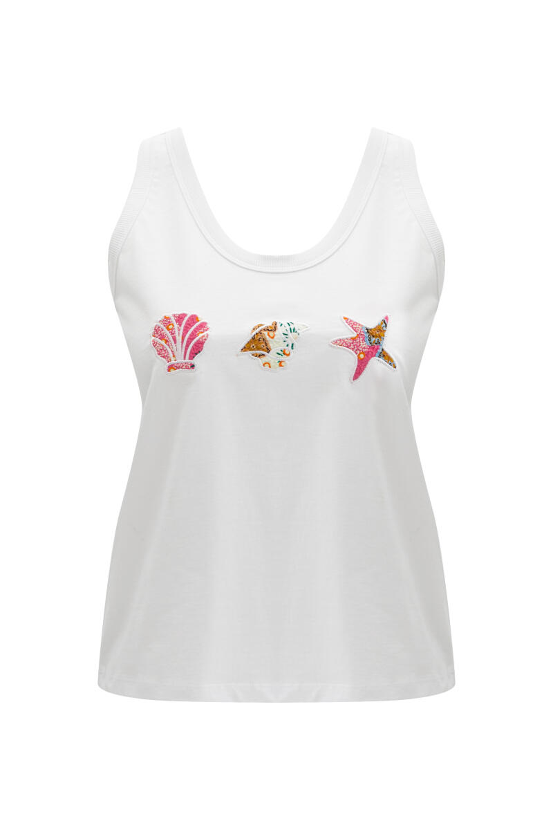 White Regular Fit Cotton Undershirt - 5