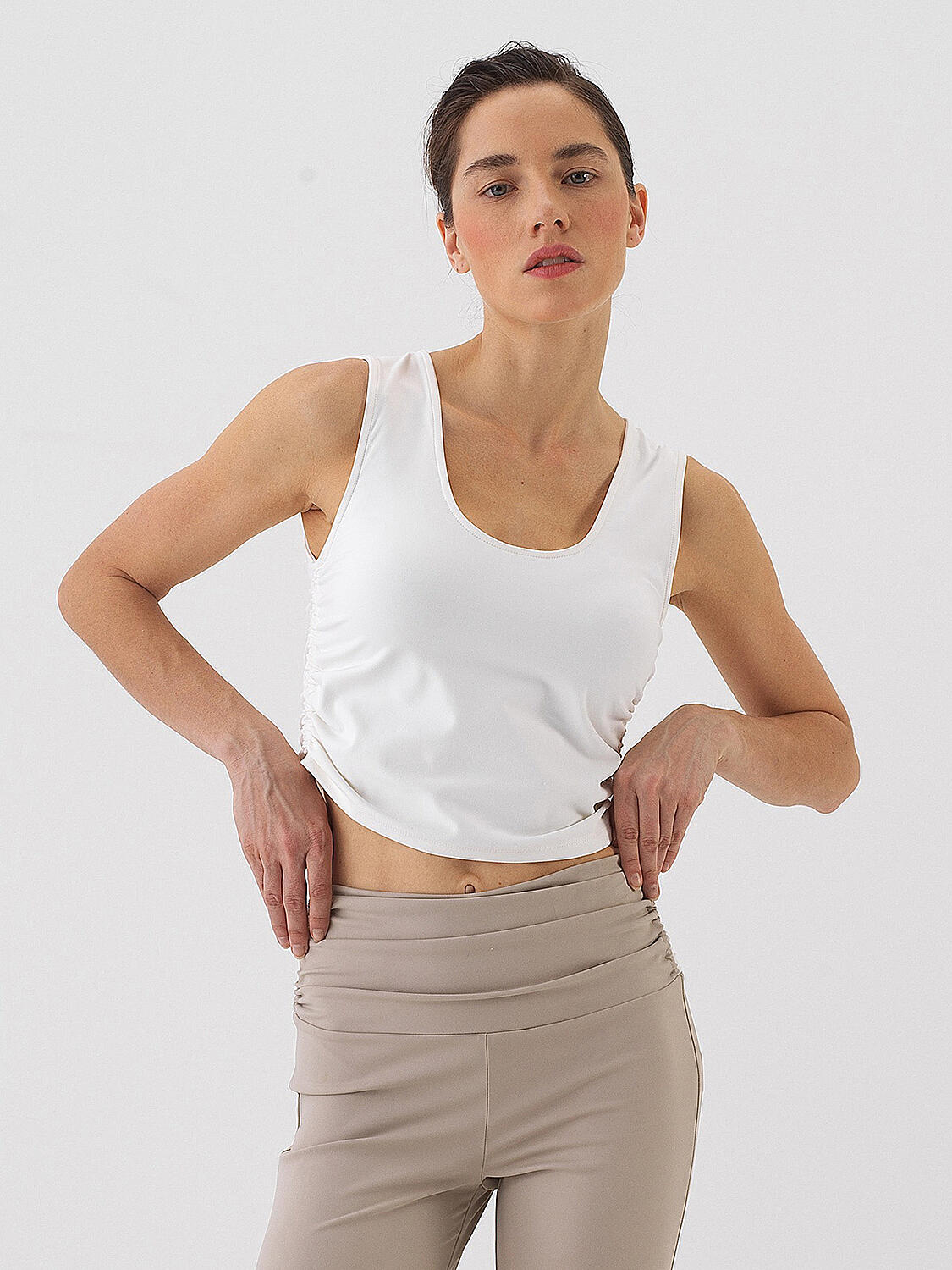 White Slim Fit Undershirt - 1