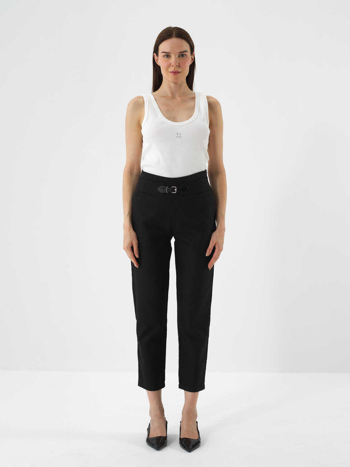 Black Regular Fit Trousers That Maintain Their Form - 2