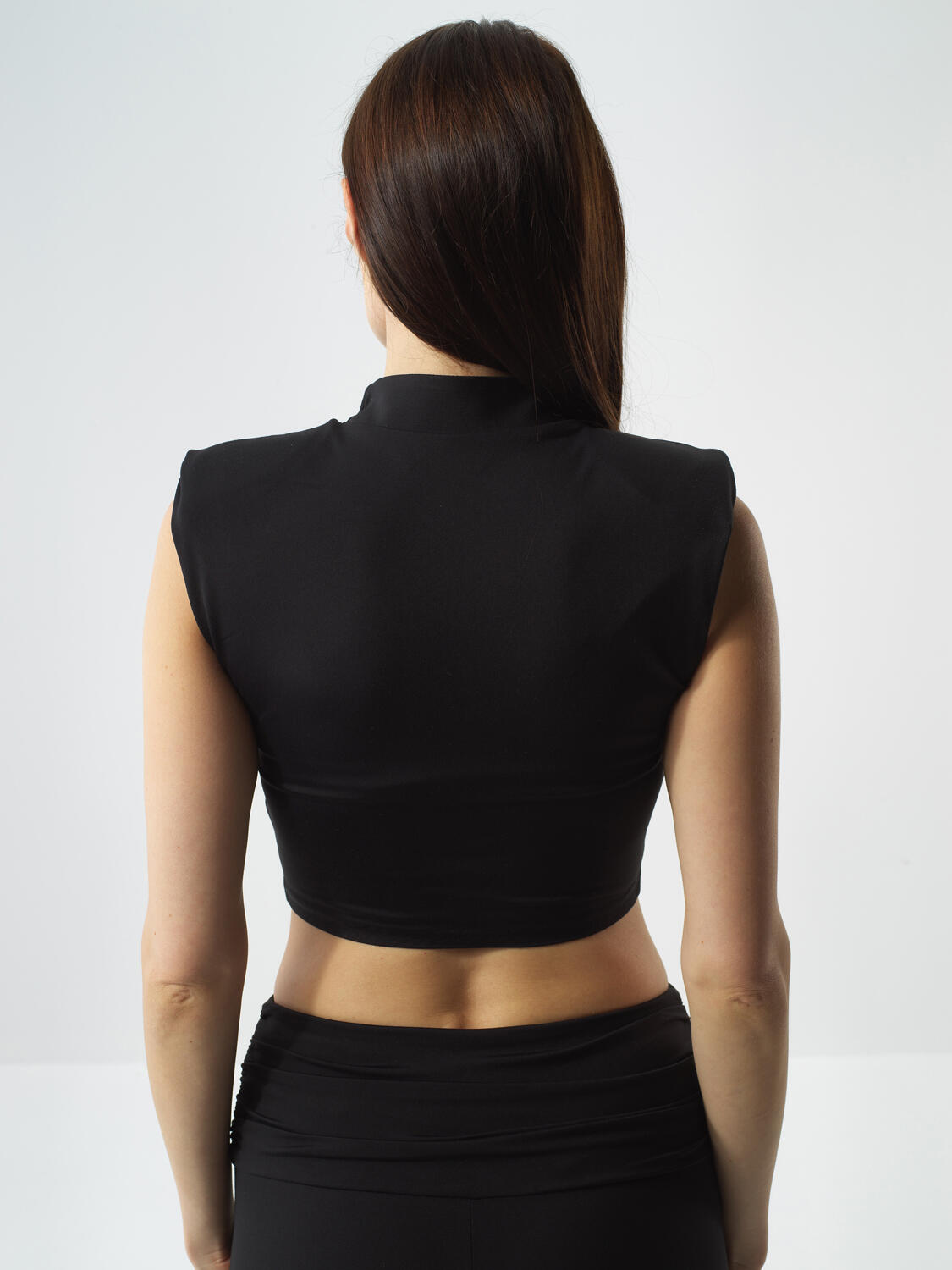 Black Flexible Textured Regular Fit Blouse - 3